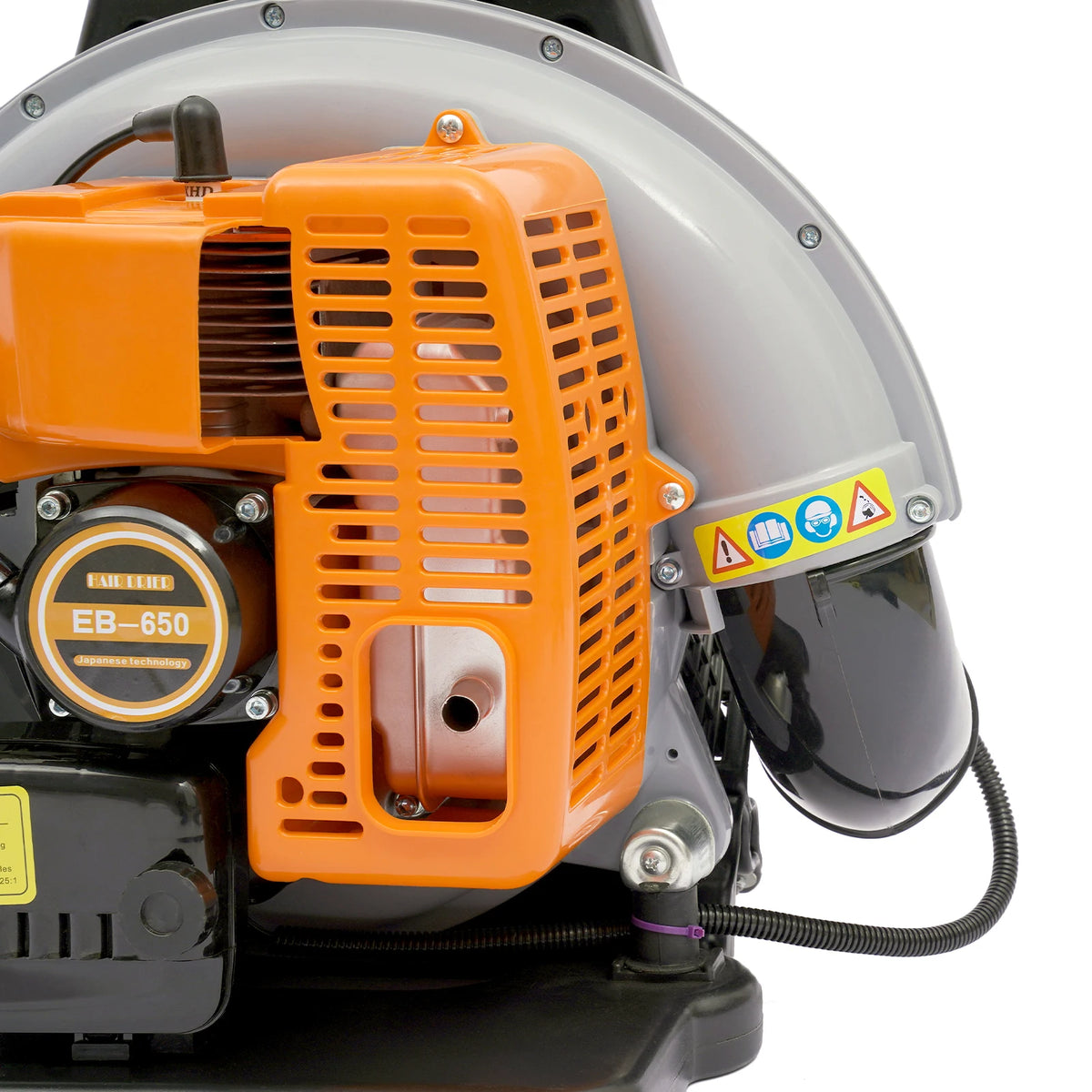 63cc 2-Stroke Gas Backpack Leaf Blower , 2.7KW Air-Cooled , 1.8L Petrol Fuel Tank , 6800r/min Speed , 1080m³/H, 636 CFM/H for Road Sweeping Leaf and Snow Removal