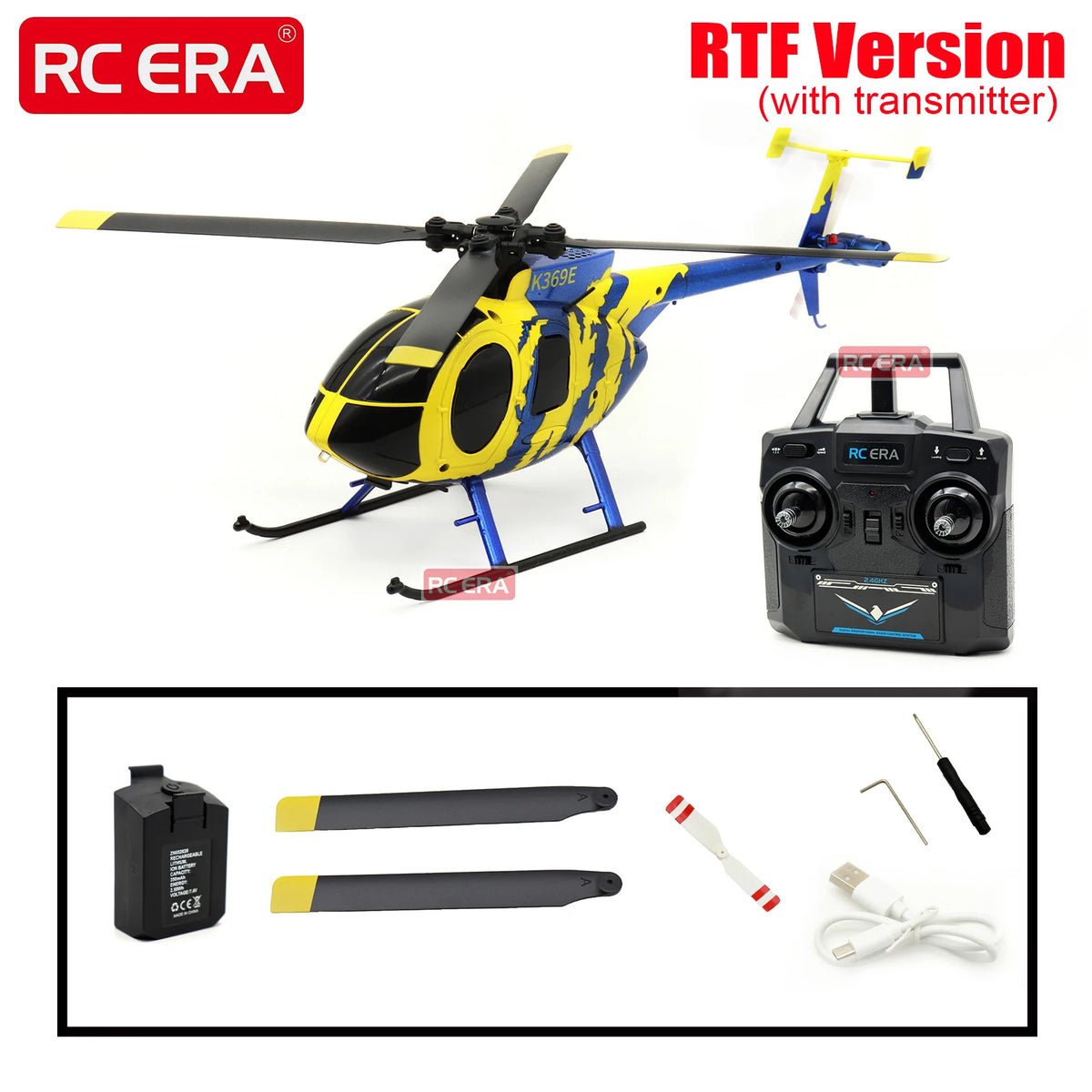 RC ERA C184 Mini MD500 with Optical Flow Sensor Scale Micro RC Helicopters for Adults Beginner Remote Control Hobby Toys Gift