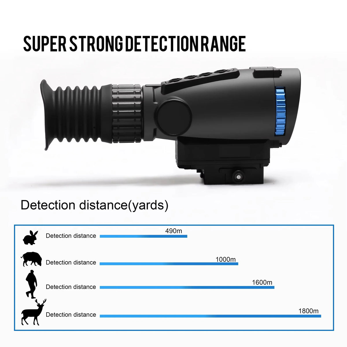 GOYOJO Thermal Scope for Hunting 384X288 High Resolution Thermal Imaging Scope with 55Hz High Sensitivity Optics IR Night Vision Scope, Multiple Reticles & Color, RAV Video