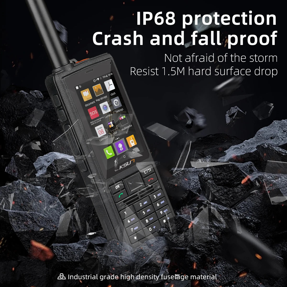 KSUT Satellite Mobile Phone Positioning GPS Beidou GLONASS Satellite Receiver Tian Tong Cell Phone IP68 Walkie Talkie