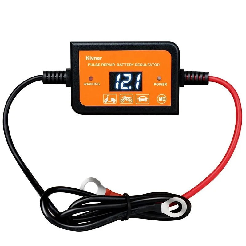 4A Battery Desulfator Lead-Acid Battery Desulfator 12V 24V 36V 48V Battery Regenerator Auto Pulse Desulfator Round Terminal