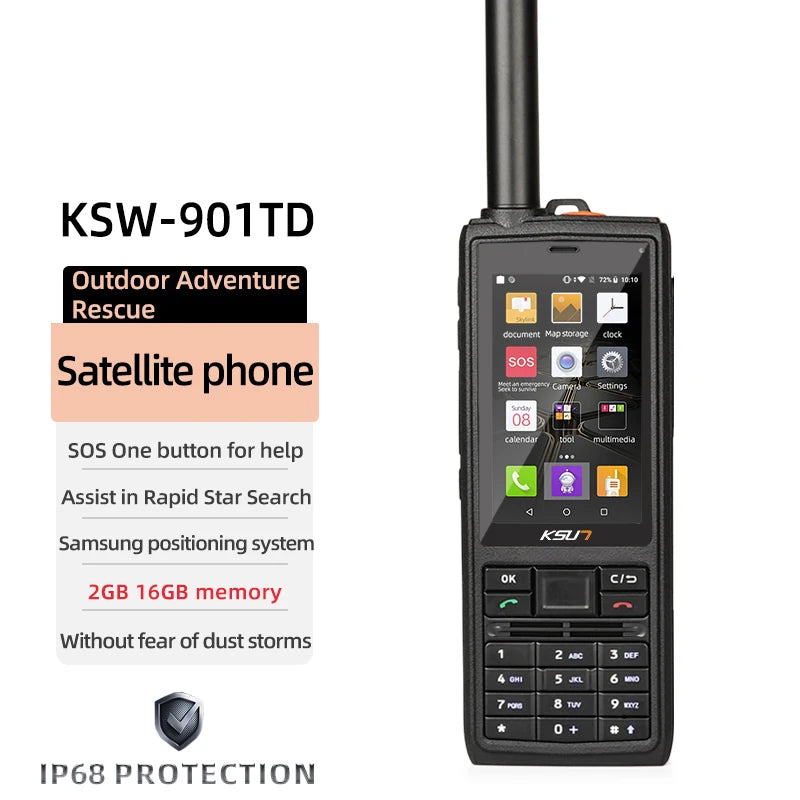 KSUT Satellite Mobile Phone Positioning GPS Beidou GLONASS Satellite Receiver Tian Tong Cell Phone IP68 Walkie Talkie