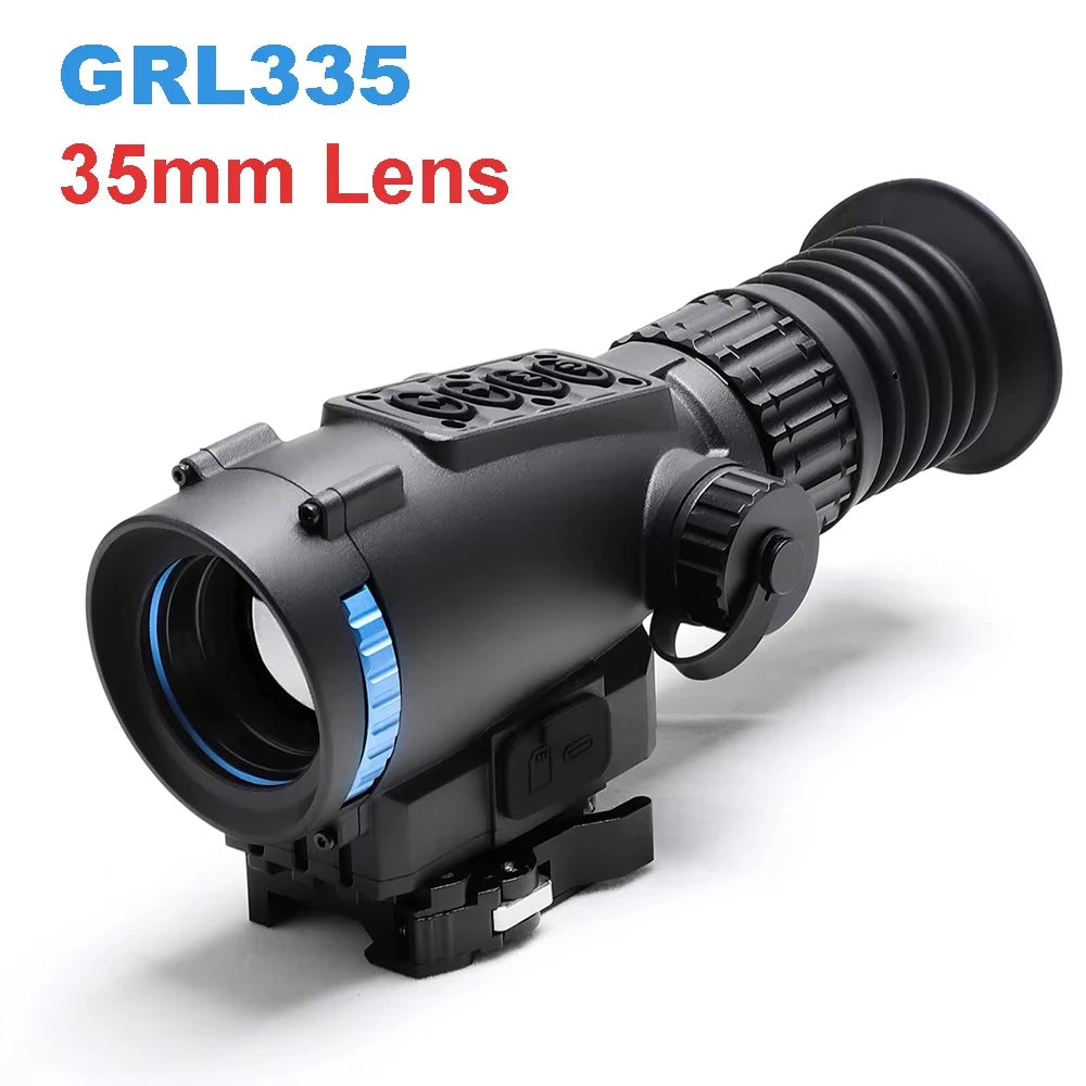 GOYOJO Thermal Scope for Hunting 384X288 High Resolution Thermal Imaging Scope with 55Hz High Sensitivity Optics IR Night Vision Scope, Multiple Reticles & Color, RAV Video