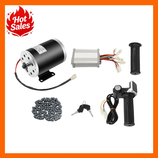 Bymaocar 48V 1000W Brush Electric Bicycle Conversion Kit Cycling Motor Controller Scooter Accessories Brushed Motor Kit 264.55 lbs Load Capacity 3000rpm 4.5N.M Torque Anti-Slip Throttle Speed Control Smooth Comfortable Ride f
