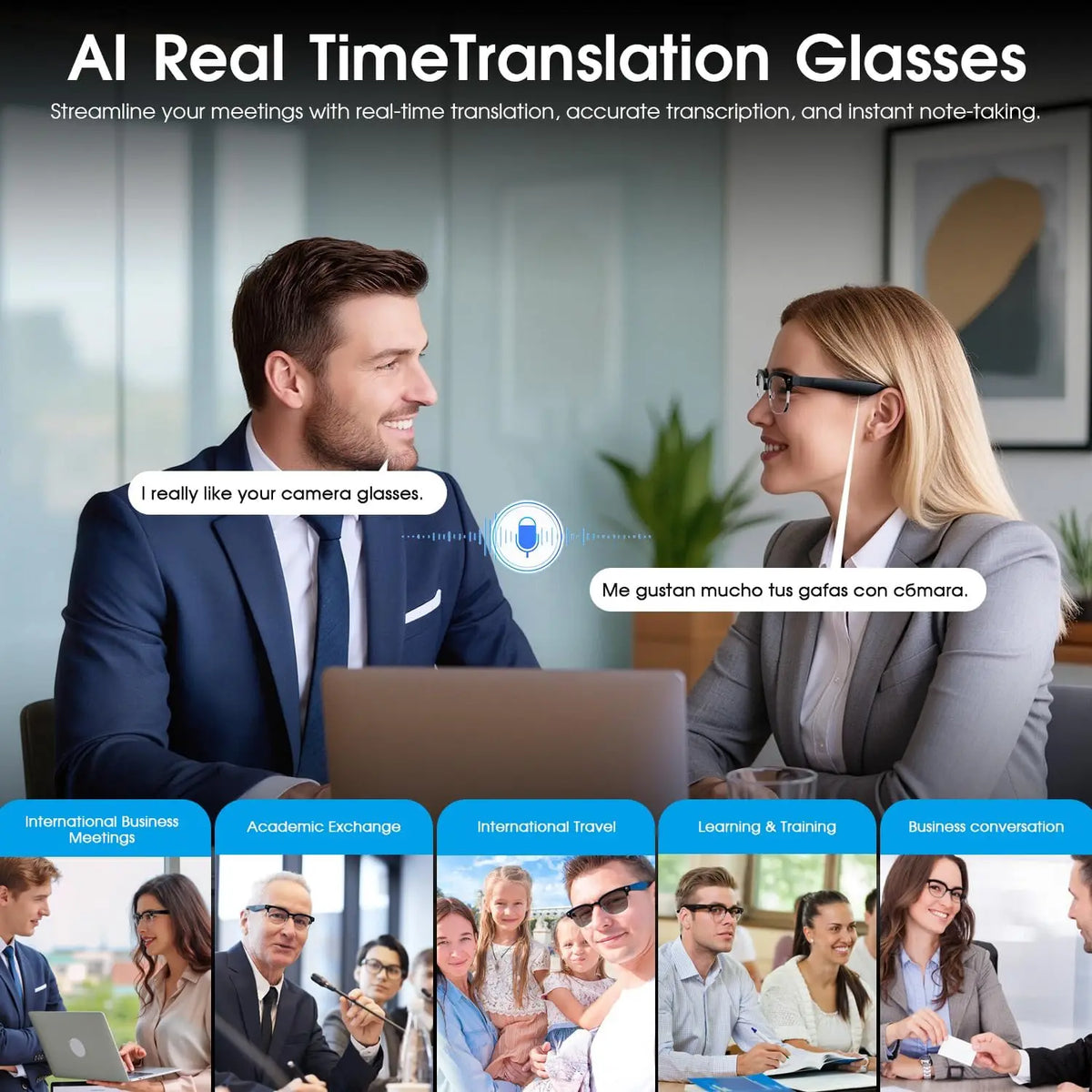 2026 New 4K HD 800W Camera Smart AI Glasses Video Photo Recognition AI Translation Chat GPT Hands-Free Calling Smart Sunglasses