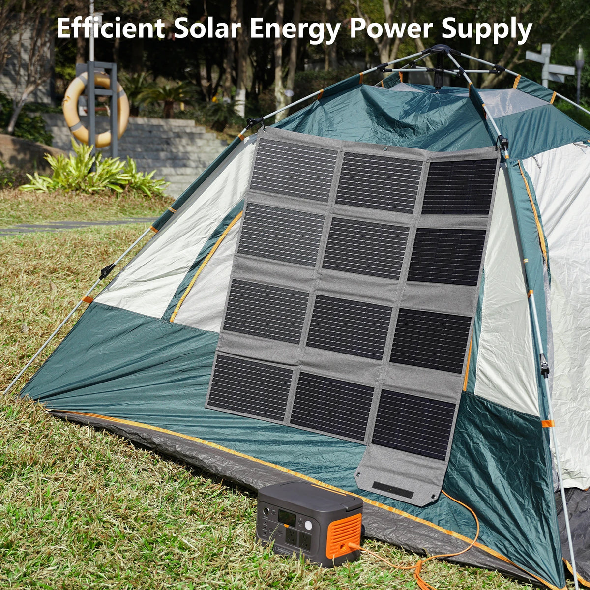 MHPOWOS 120W/80W/40W Foldable Solar Panel USB C/DC Output Solar Charger For Cell Phone Outdoor Waterproof Power Bank for Camping