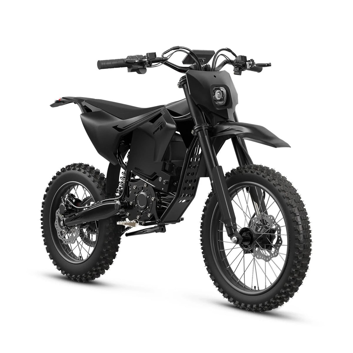 QRONGE X1 Spark Electric Dirt Bike, Electric-Bike with 60V 28.8Ah Battery, 4500W Peak Mid-Drive Motor Electric Motorcycle, Full Suspension, 3 Speed Modes, Mountain Off-Road E-Bike for Adults & Teens 13+ (L)
