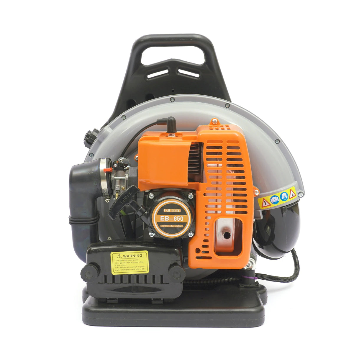 63cc 2-Stroke Gas Backpack Leaf Blower , 2.7KW Air-Cooled , 1.8L Petrol Fuel Tank , 6800r/min Speed , 1080m³/H, 636 CFM/H for Road Sweeping Leaf and Snow Removal