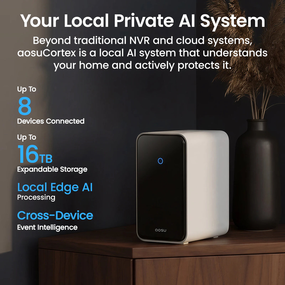 AOSU G11 3K Solar Camera System Outdoor Wireless Kit with 2K Video Doorbell and 3MP Indoor Camera 360° Protection AI Alerts