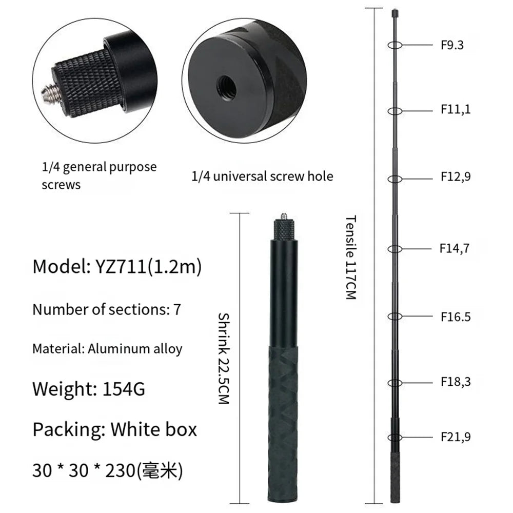 Motorcycle Bike Adjustment Handlebar Mount Invisible Selfie Stick Bicycle Monopod for GoPro 12 Insta360 One R Camera Accessories
Allows for over the rider recording