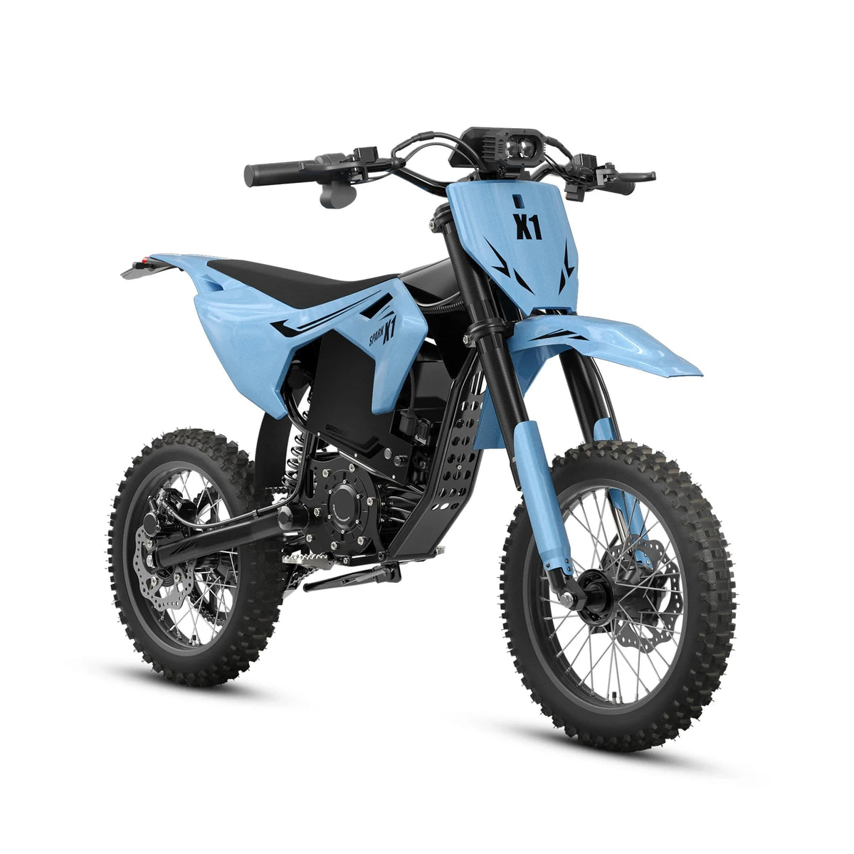 QRONGE X1 Spark Electric Dirt Bike, 60V 28.8Ah Battery, 4500W Peak Motor, 50MPH, 60 Mile Range, 3 Speed Modes, Full Suspension Off-Road E-Bike & Electric Motorcycle for Adults & Teens 13+, 1 Year Warranty