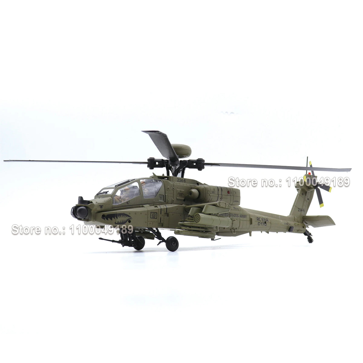 RC ERA C170 AH-64 Apache 6CH Brushless Auto Stabilized RC Helicopter with 2 Camouflage Pilot Figures Hobby Aircraft for Adults